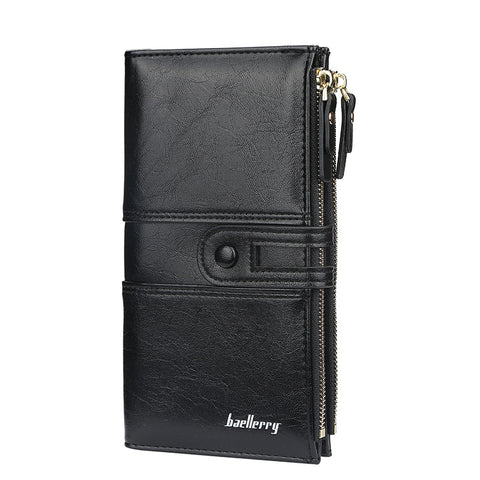 Women's long large buckle zipper wallet m1915010636