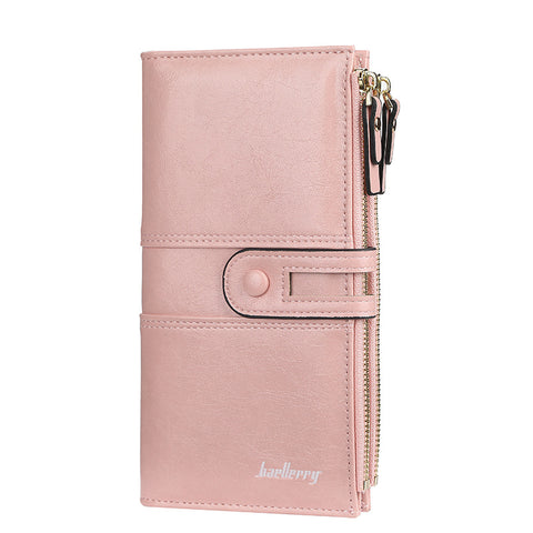 Women's long large buckle zipper wallet m1915010636