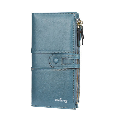 Women's long large buckle zipper wallet m1915010636