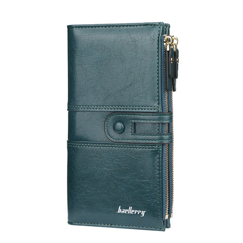 Women's long large buckle zipper wallet m1915010636
