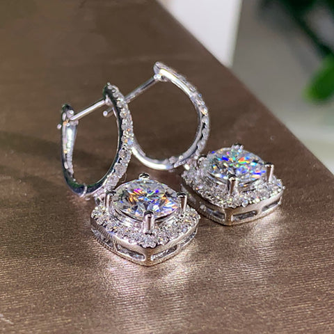 Exquisite ladies micro-inlaid zircon Joker ear buckle m1915010520