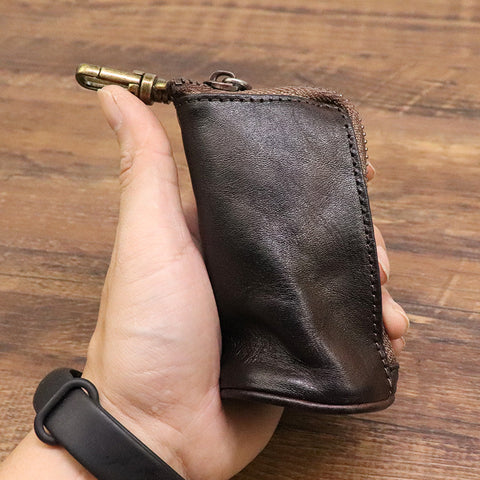 First Layer Cowhide Vegetable-Tanned Vintage Distressed Key Case M1915010625