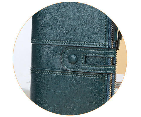 Women's long large buckle zipper wallet m1915010636