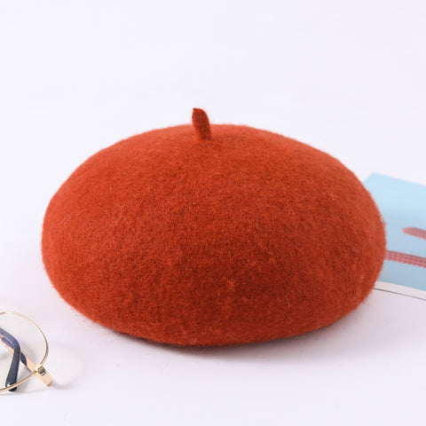 Korean version versatile wool beret m1915010435