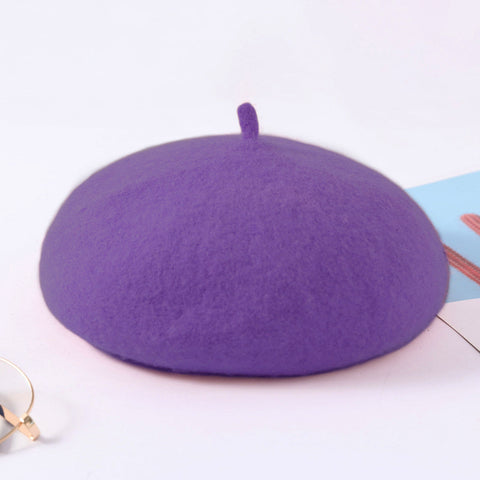 Korean version versatile wool beret m1915010435