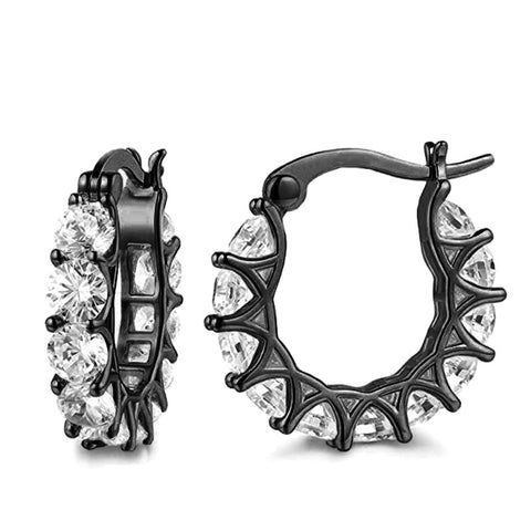 Fashion ins wind earrings women full of zircon lace earrings.