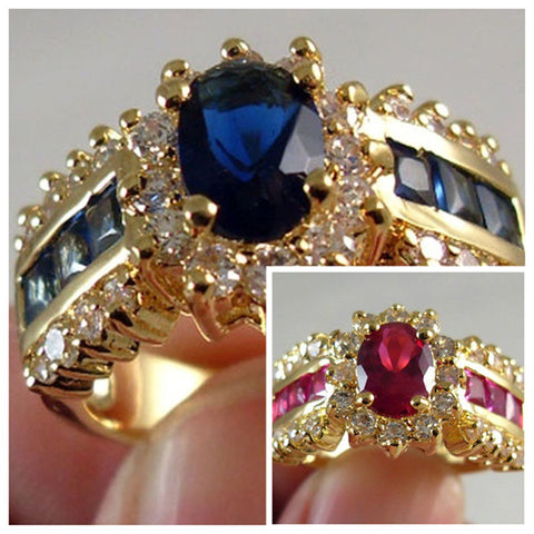 Blue-red zircon ring m1915010489