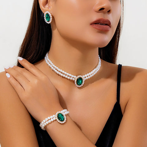 French Elegant Multi-Layer Imitation Pearl Necklace M1915010509