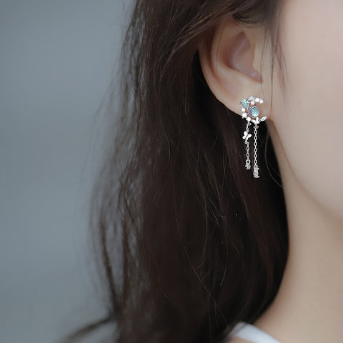 French bow tassel earrings m1915010450