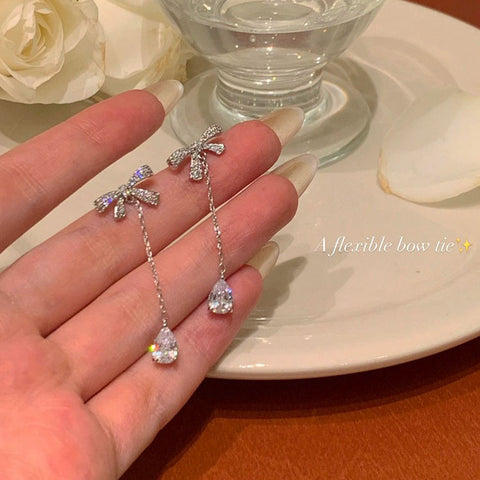 French bow tassel earrings m1915010450