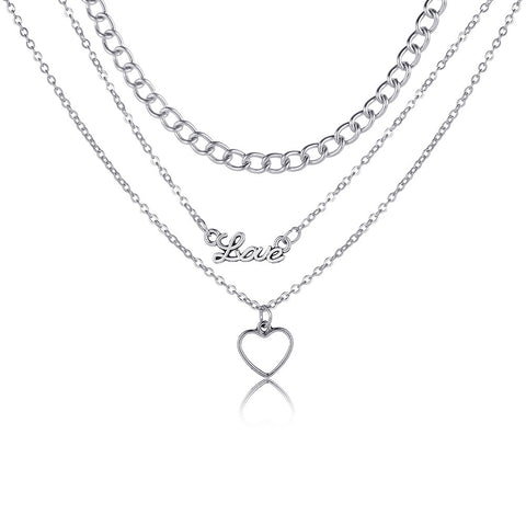 Clavicle chain creative personality simple love love m1915010504