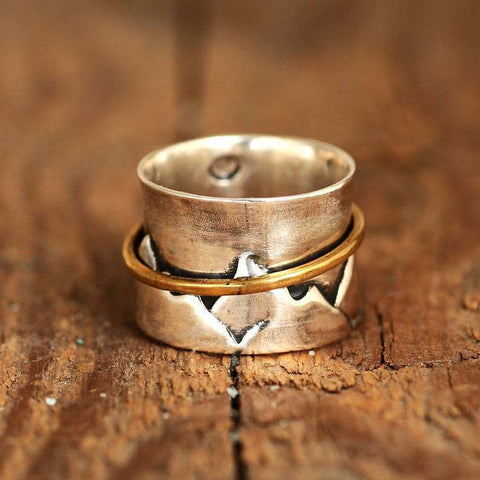 creative retro color separation valley gold ring moonlight stone ring jewelry m1915010481