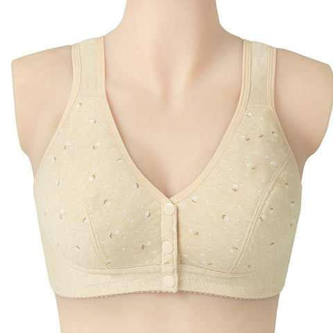 Glatter BH mit Knöpfen vorne, große Größe ohne Bügel für Damen m1915010392