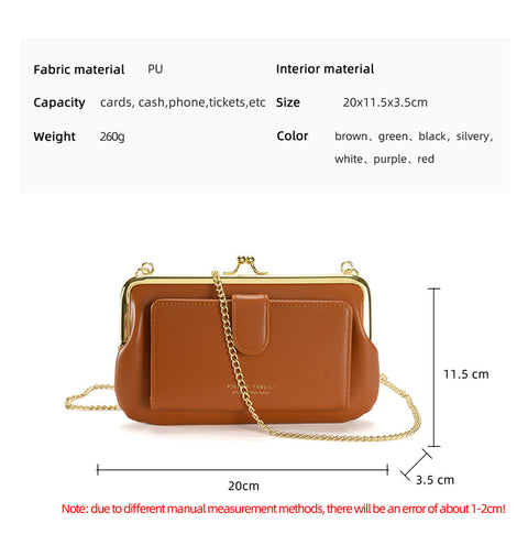 Multi-card multifunctional mobile phone bag shoulder slung chain bag m1915010661
