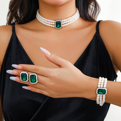 French Elegant Multi-Layer Imitation Pearl Necklace M1915010509