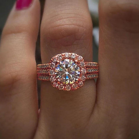 Full diamond zircon ring m1915010521