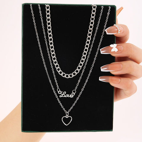 Clavicle chain creative personality simple love love m1915010504