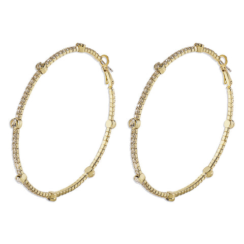 Circle earrings claw chain rhinestone fashion earrings m1915010517