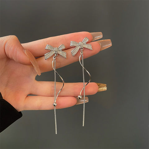 French bow tassel earrings m1915010450