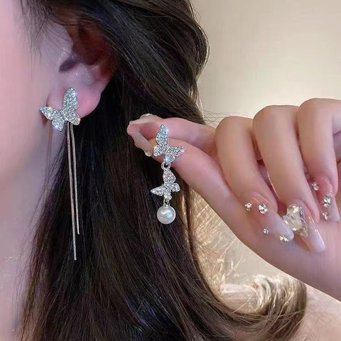 French bow tassel earrings m1915010450