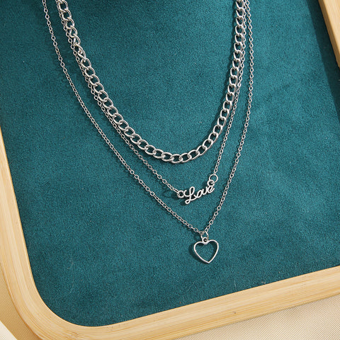 Clavicle chain creative personality simple love love m1915010504